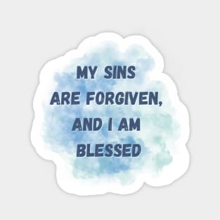 My sins are forgiven, and I am blessed. Sticker